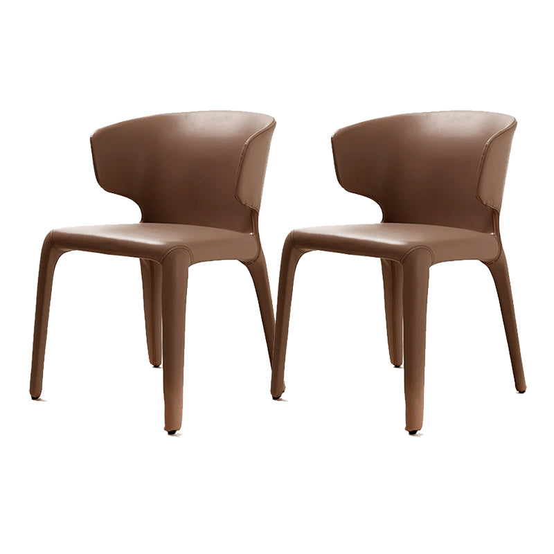 Modern Style Arm Chair Wingback Leather Dining Chair for Home