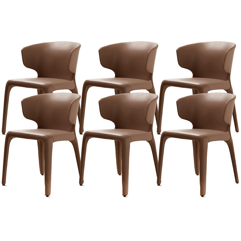 Modern Style Arm Chair Wingback Leather Dining Chair for Home