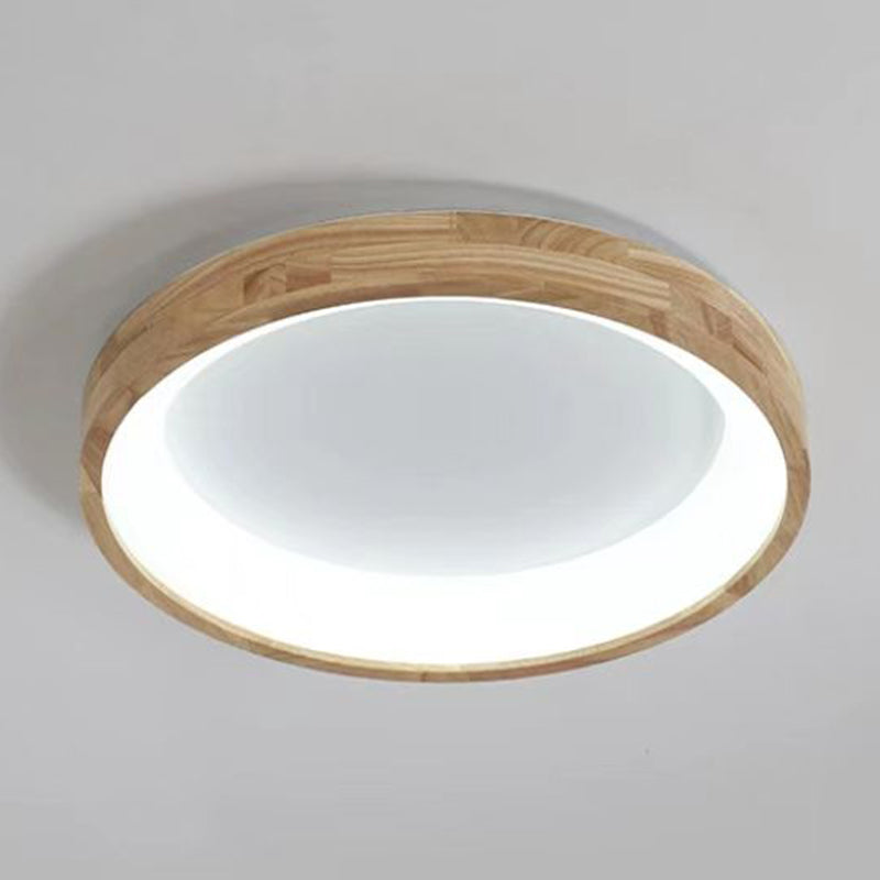 Modern Drum Shade Flush Mount Wood Flush Mount Light Fixture