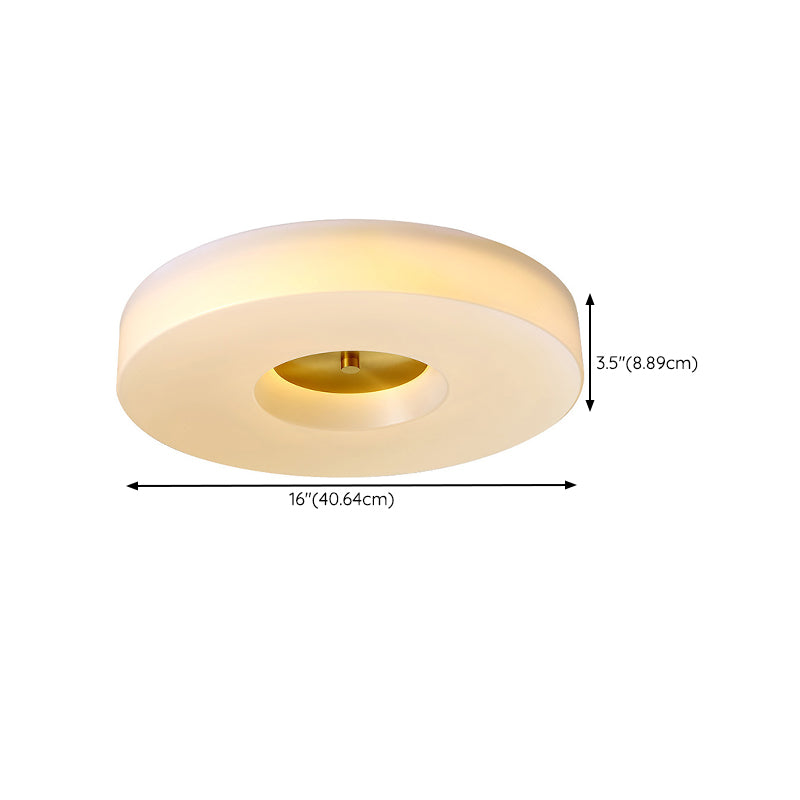 Contemporary Ceiling Lighting Gold Flush Mount Fixture with Acrylic for Bedroom