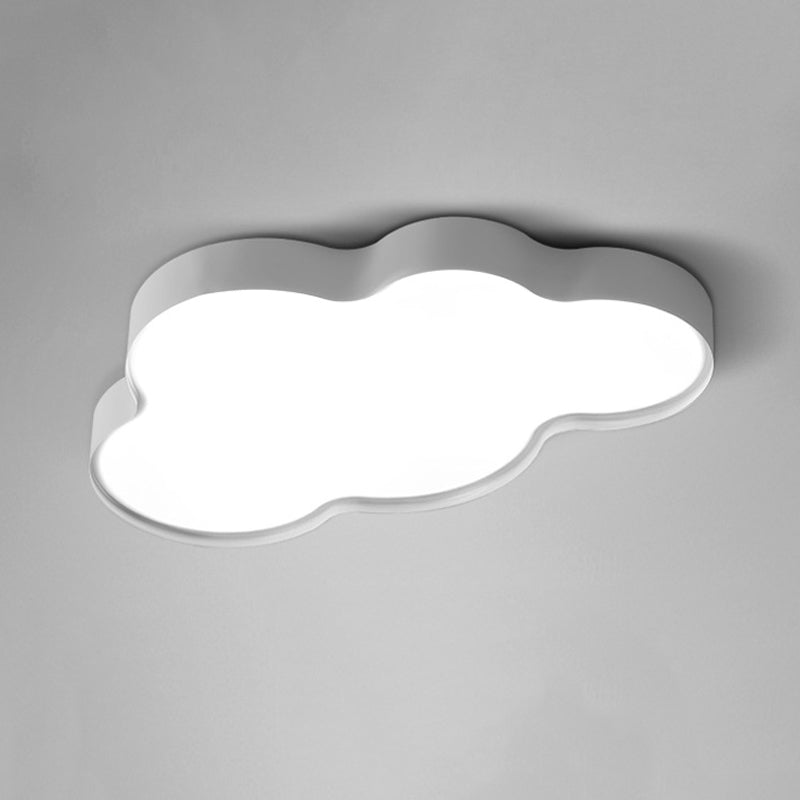 Modern Style Cloud Shape Flush Mount Acrylic 1-Light Ceiling Light for Bedroom