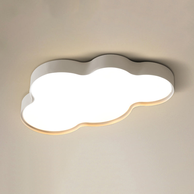 Modern Style Cloud Shape Flush Mount Acrylic 1-Light Ceiling Light for Bedroom