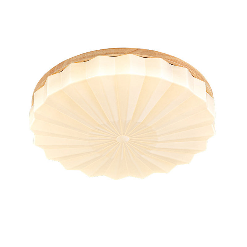 Japanese Style Wooden Ceiling Light Circle Shape Ceiling Lamp for Living Room