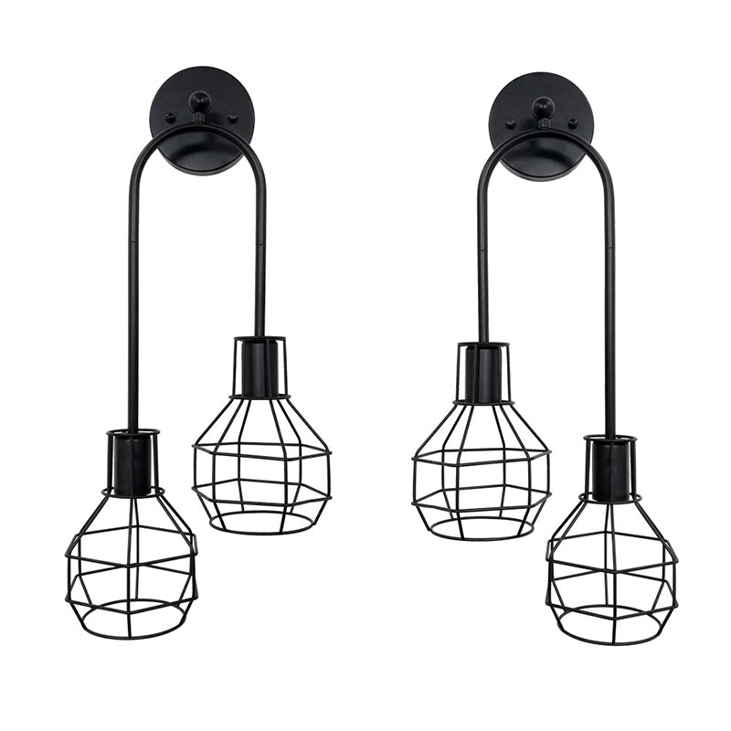 Industrial Style Iron Sconce Light Fixtures Ball Shape Wall Lighting Ideas for Bedroom