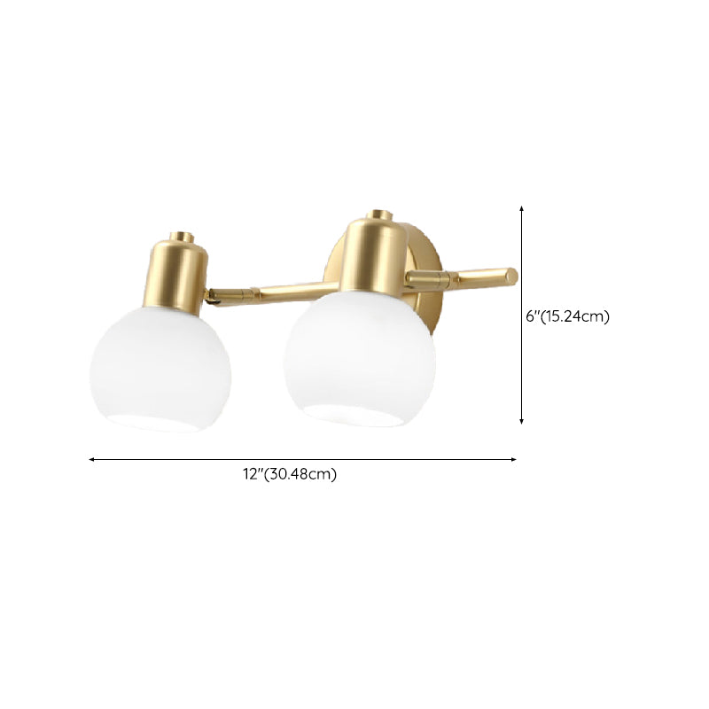 Nordic Style Iron Vanity Light Ball Shape Vanity Lamp for Shower Room