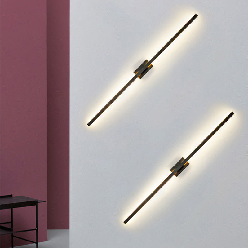 Line Shape Wall Light Fixture Modern Wall Mounted Lighting for Washroom