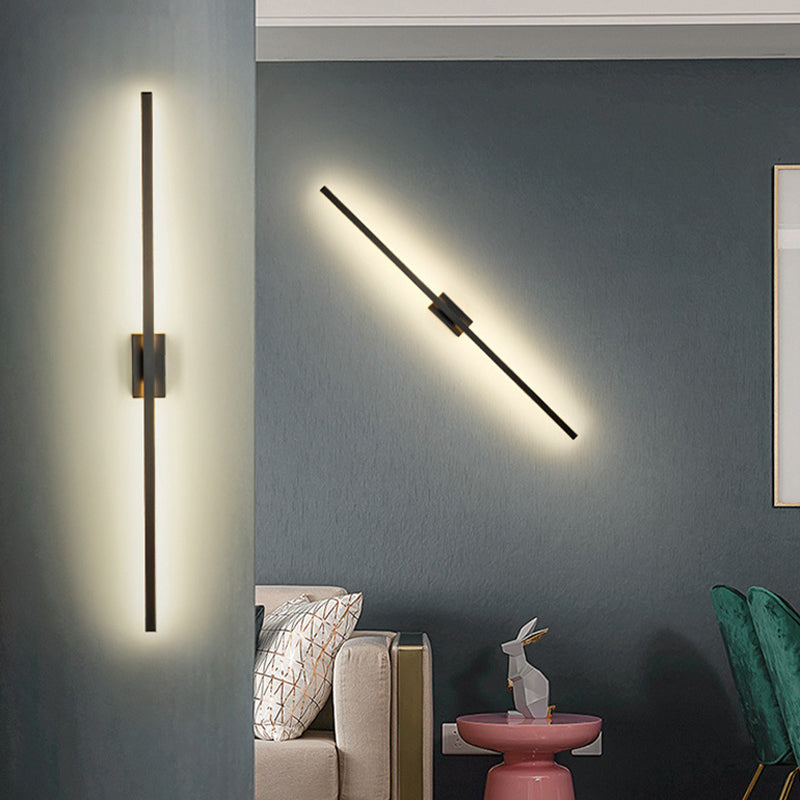 Line Shape Wall Light Fixture Modern Wall Mounted Lighting for Washroom