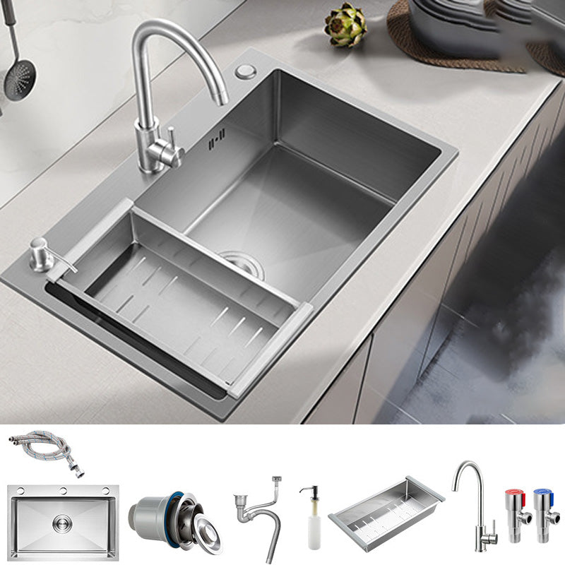 Stainless Steel Kitchen Sink Modern Kitchen Sink with Drain Assembly