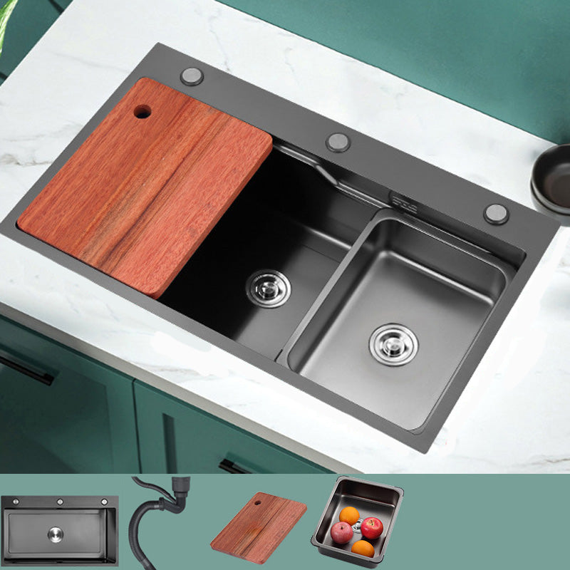 Contemporary Style Kitchen Sink Stainless Steel Kitchen Sink with 3 Holes