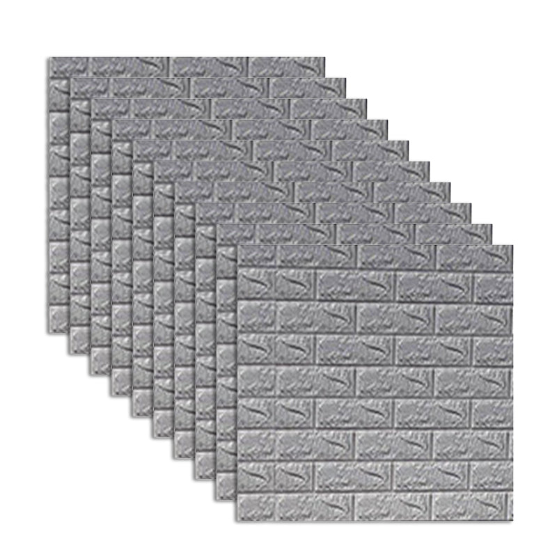 Foam Waterproof Water Panel Living Room 3D Artificial Brick Contemporary Panel (10-Pack)