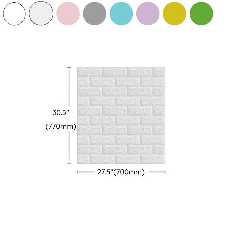 Foam Waterproof Water Panel Living Room 3D Artificial Brick Contemporary Panel (10-Pack)