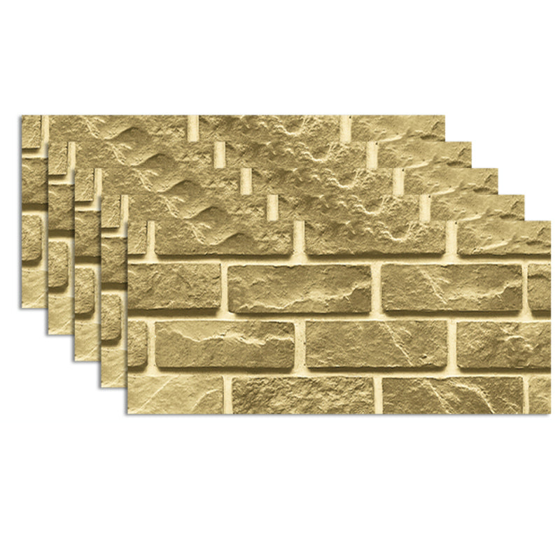 3D Artificial Brick Paneling Waterproof Peel and Stick Living Room Wall Panel (5-Pack)