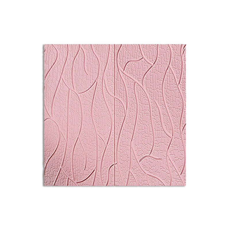 Modern Wall Tile PVC 3D Embossed Peel and Press Waterproof Indoor Wall Panel