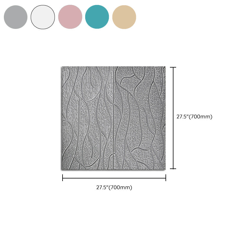 Modern Wall Tile PVC 3D Embossed Peel and Press Waterproof Indoor Wall Panel