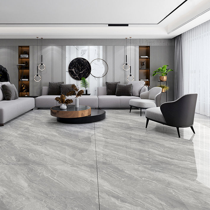 Floor Tile Marble Print Rectangle Living Room Porcelain Tile