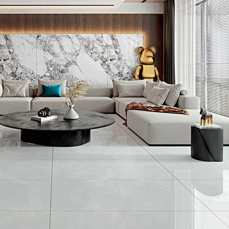 Floor Tile Marble Print Rectangle Living Room Porcelain Tile