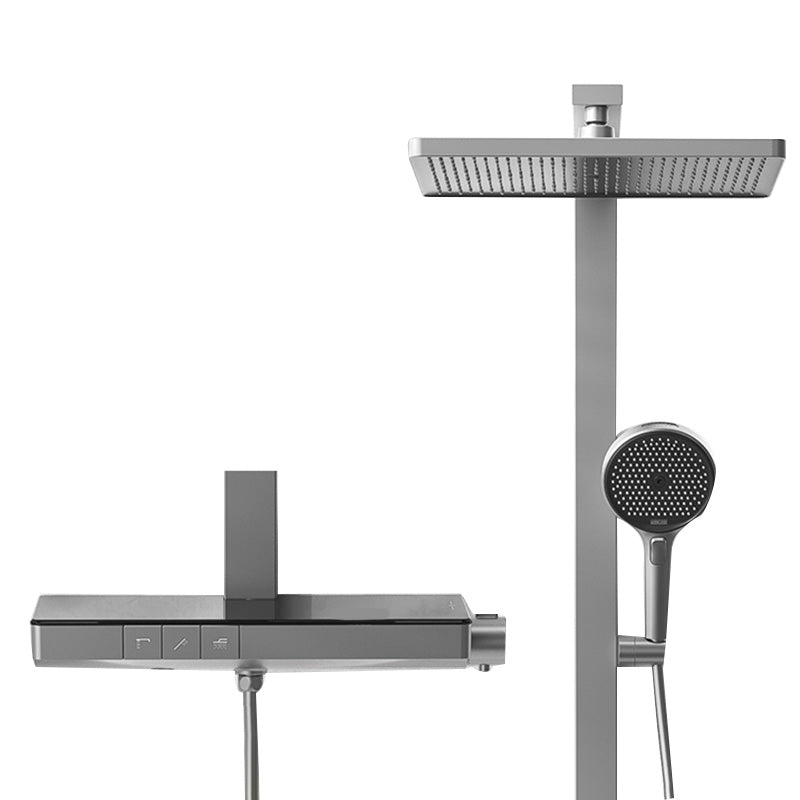 Contemporary Shower Set Adjustable Shower Head Slide Bar Wall Mounted Shower System