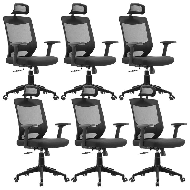 Modern Office Chair Black Adjustable Seat Height Desk Chair with Wheels