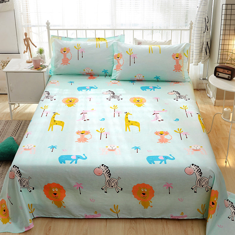 Cotton Bed Sheet One Piece Summer Style Bedroom Simple Fitted Sheet