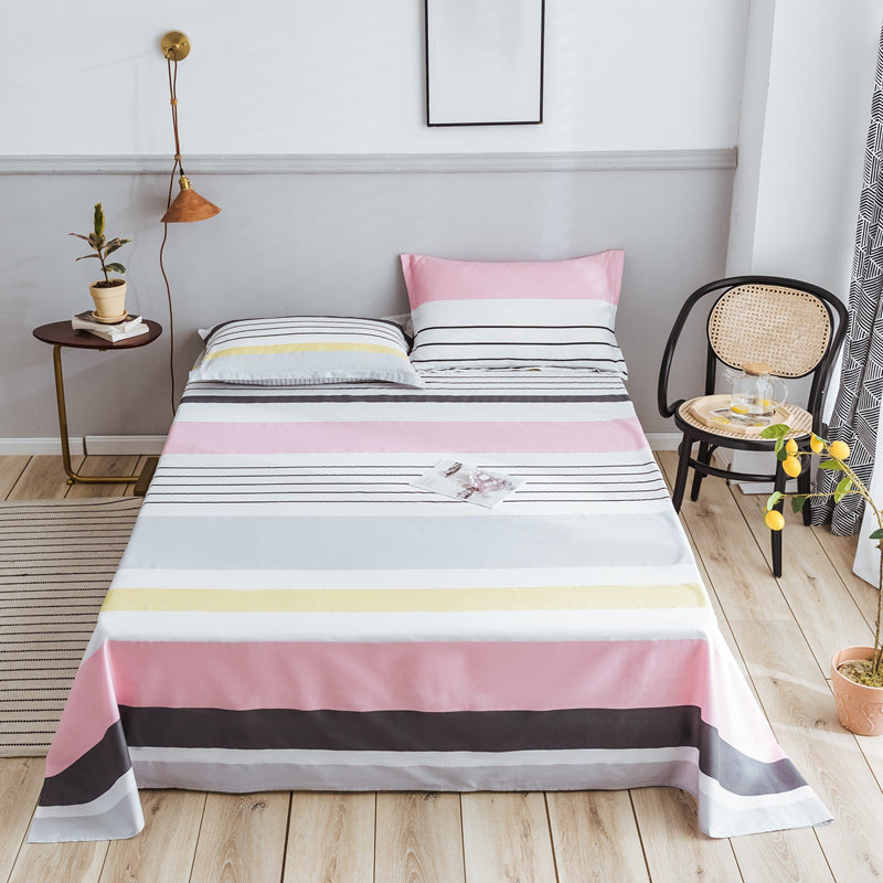 Cotton Bed Sheet One Piece Summer Style Bedroom Simple Fitted Sheet