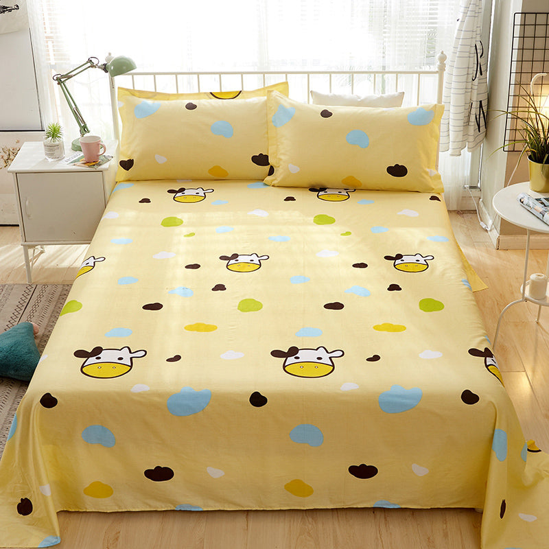 Cotton Bed Sheet One Piece Summer Style Bedroom Simple Fitted Sheet