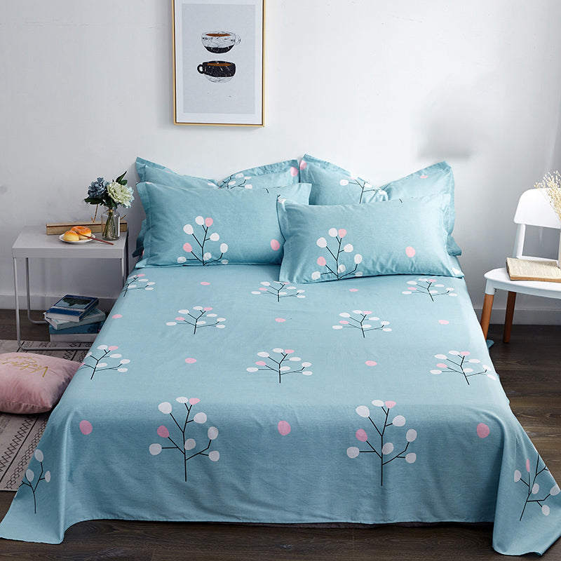 Cotton Bed Sheet One Piece Summer Style Bedroom Simple Fitted Sheet