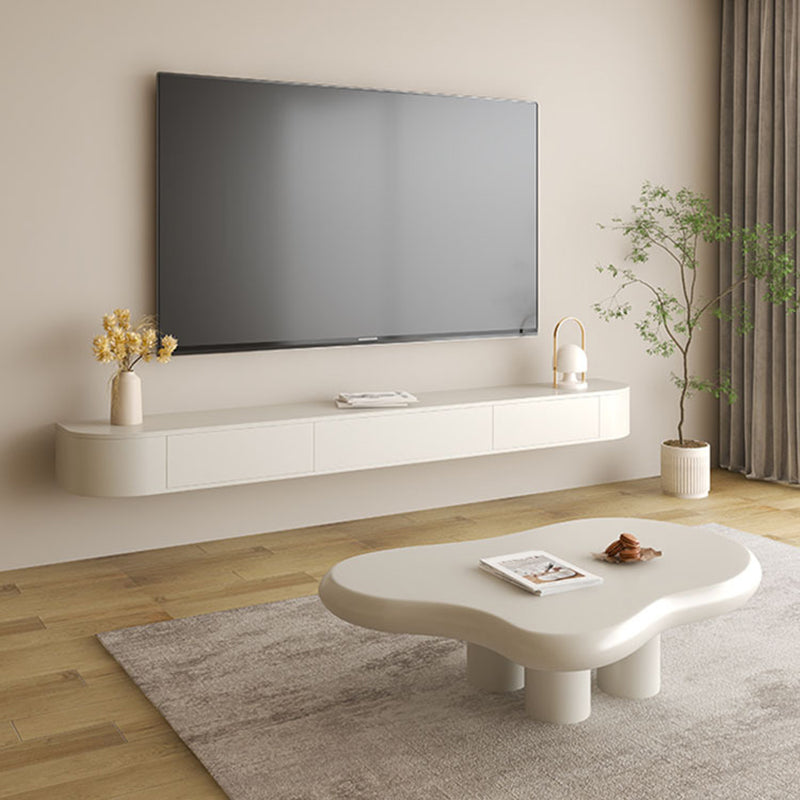 Contemporary Wood TV Console Wall-mounted TV Stand Console with Drawers