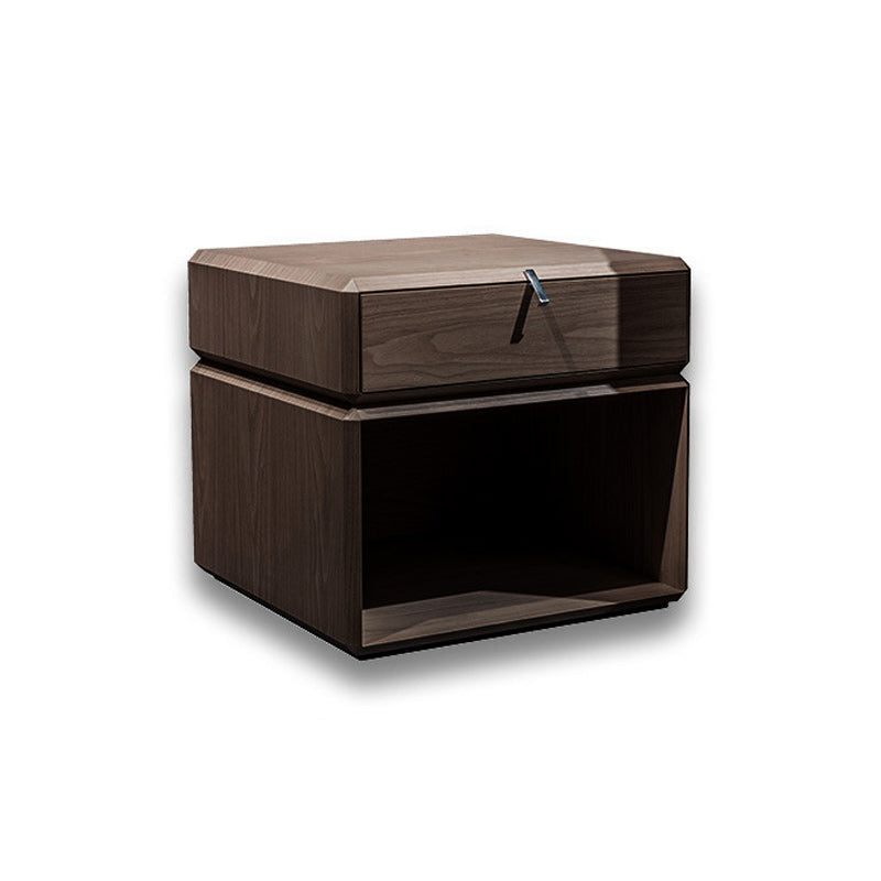 Modern Accent Table Nightstand Solid Wood Bedside Cabinet for Bedroom