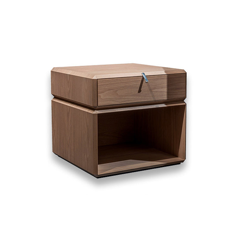 Modern Accent Table Nightstand Solid Wood Bedside Cabinet for Bedroom