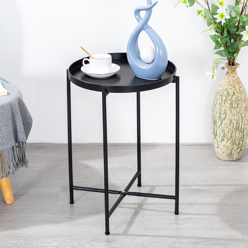 Open Storage Bed Nightstand Industrial Accent Table Nightstand for Bedroom