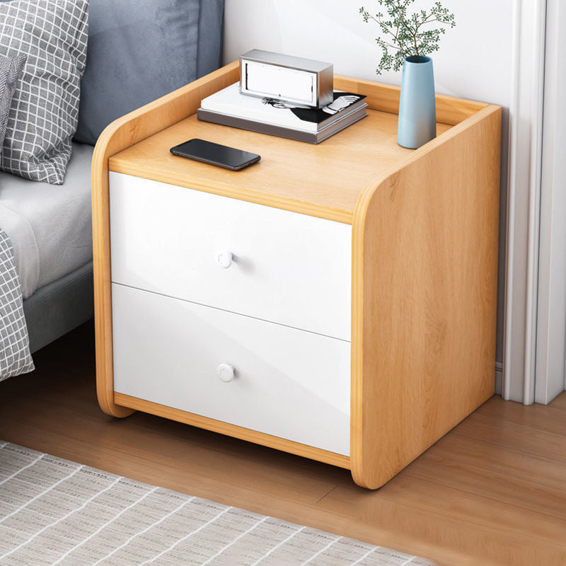 Contemporary Accent Table Nightstand Drawer Storage Night Table