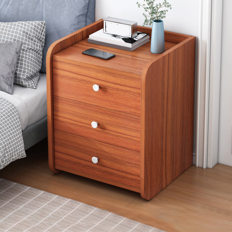 Contemporary Accent Table Nightstand Drawer Storage Night Table