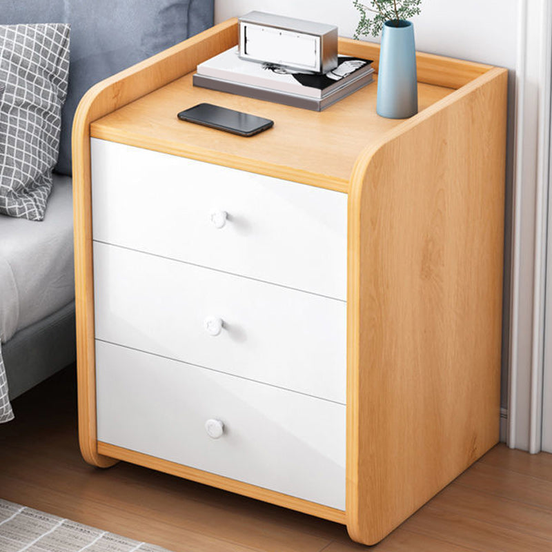 Contemporary Accent Table Nightstand Drawer Storage Night Table