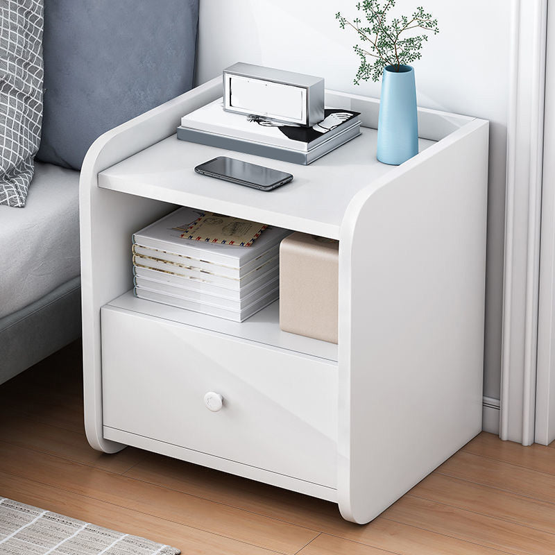 Contemporary Accent Table Nightstand Drawer Storage Night Table