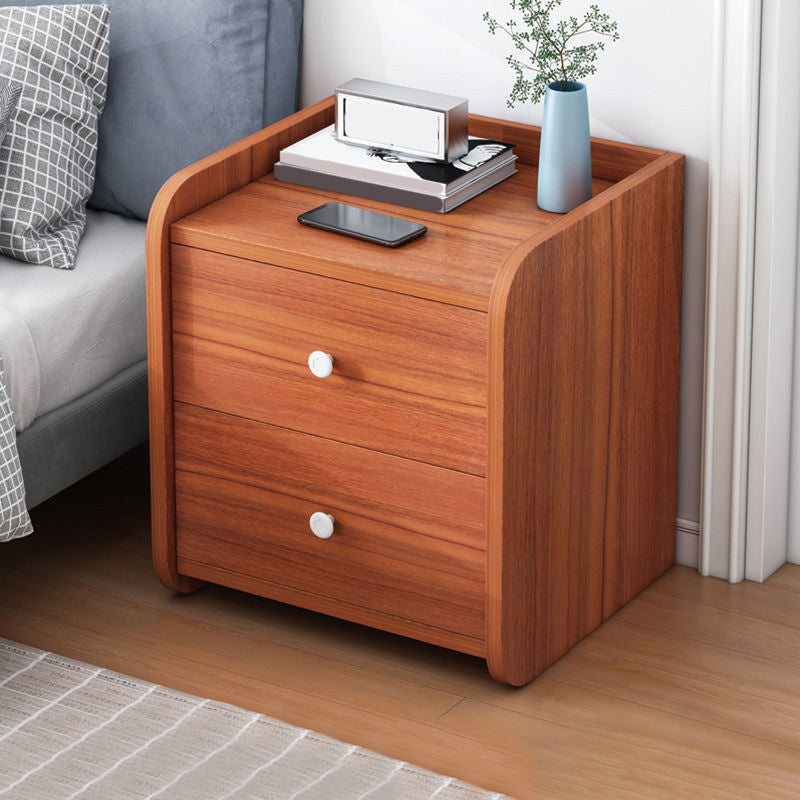 Contemporary Accent Table Nightstand Drawer Storage Night Table