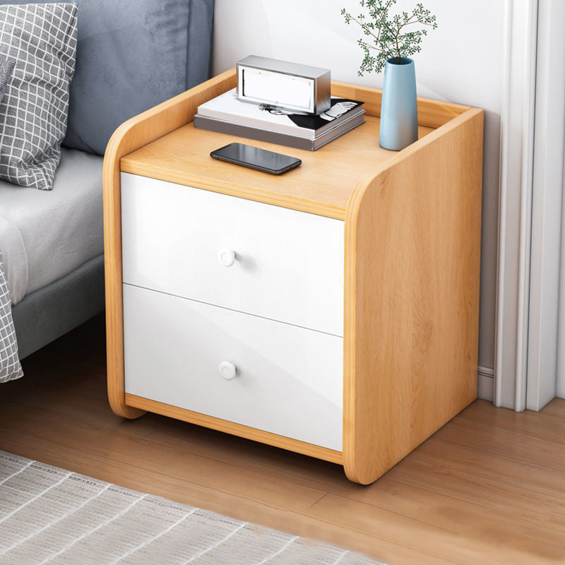 Contemporary Accent Table Nightstand Drawer Storage Night Table