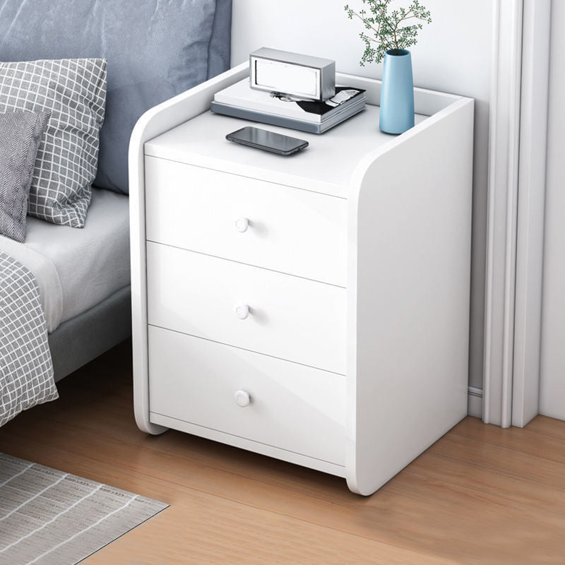 Contemporary Accent Table Nightstand Drawer Storage Night Table