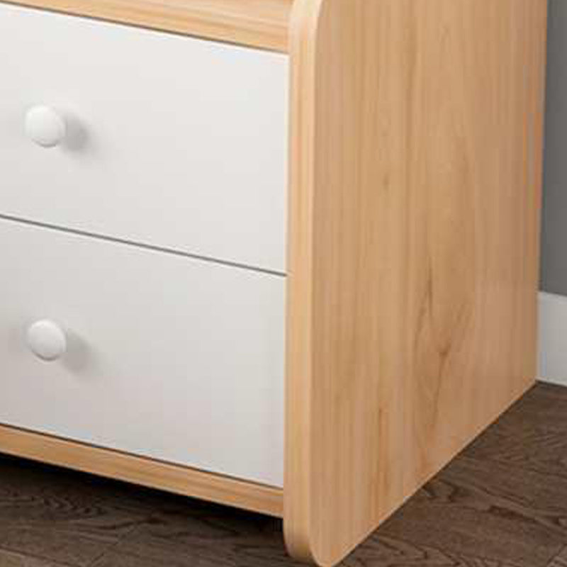 Contemporary Accent Table Nightstand Drawer Storage Night Table