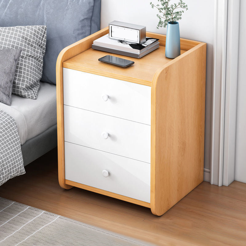 Contemporary Accent Table Nightstand Drawer Storage Night Table