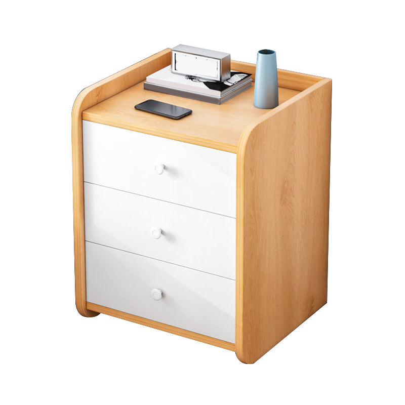 Contemporary Accent Table Nightstand Drawer Storage Night Table