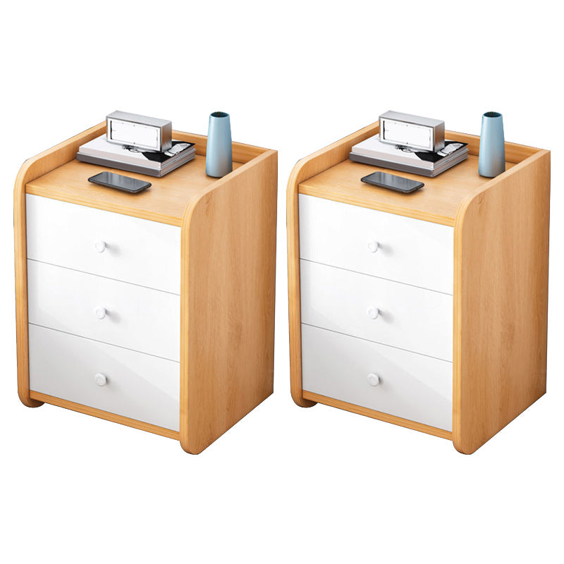 Contemporary Accent Table Nightstand Drawer Storage Night Table