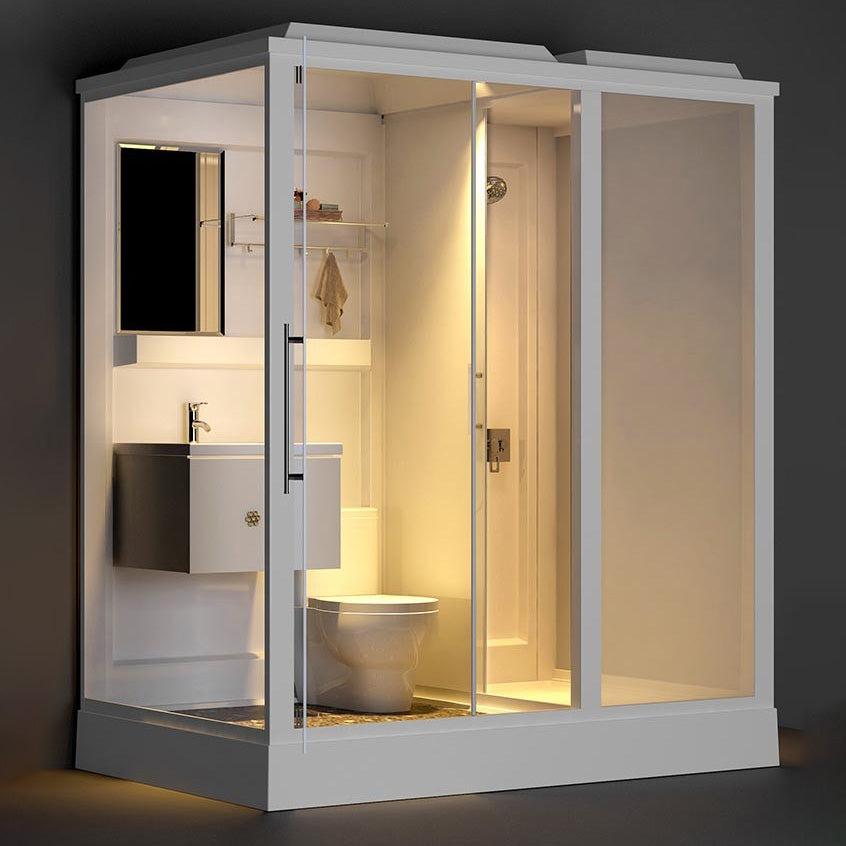 Modern Rectangle Shower Stall Clear Tempered Shower Stall for Bathroom