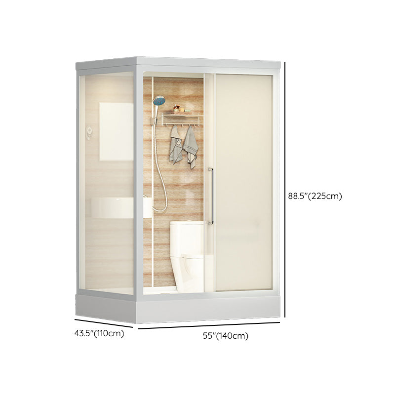 Modern Rectangle Shower Stall Clear Tempered Shower Stall for Bathroom