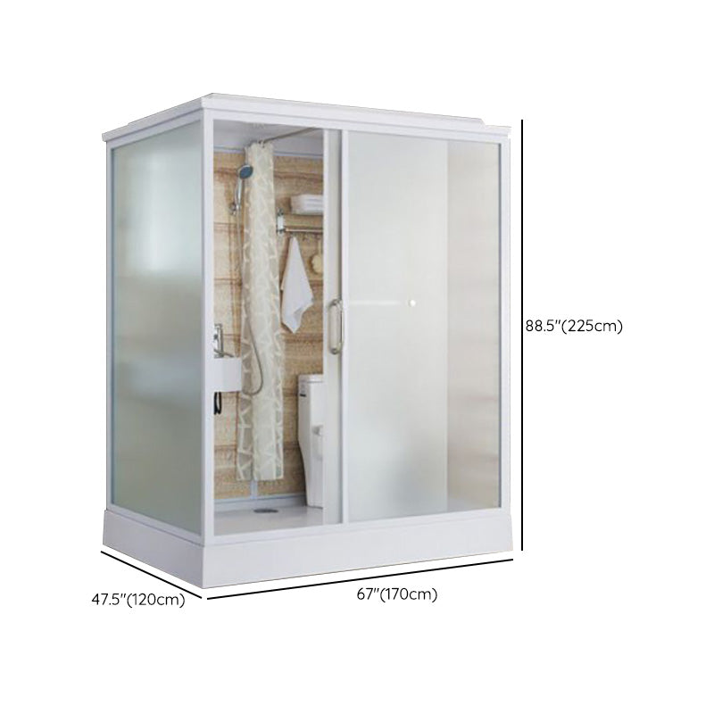 Modern Rectangle Shower Stall Clear Tempered Shower Stall for Bathroom