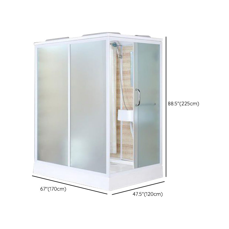 Modern Rectangle Shower Stall Clear Tempered Shower Stall for Bathroom