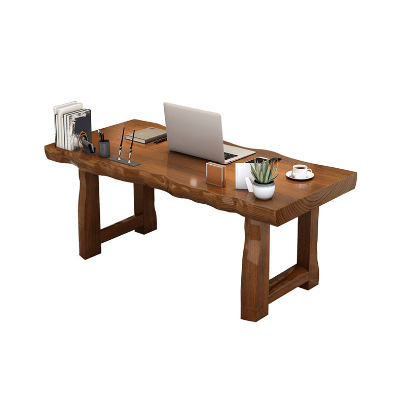 Solid Wood Writing Desk Modern Style 29.53" Tall Office Desk