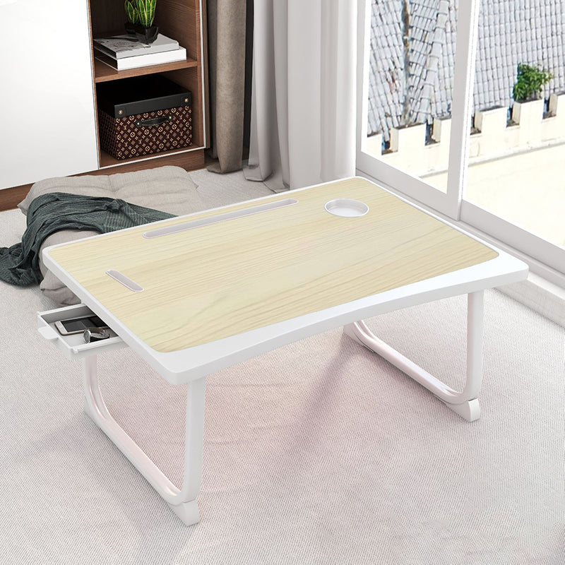 Bedroom 15.75" W Writing Desk Floating Wooden Laptop Table with Sled Base