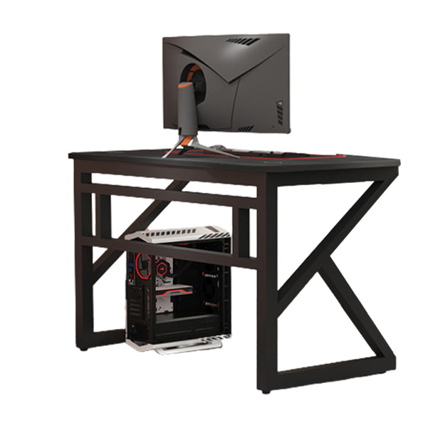 23.62" W Wooden Gaming Desk Modern Curved Computer Desk with Steel Legs