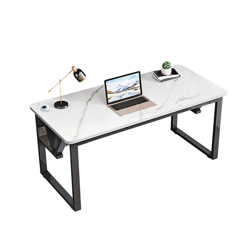 29.53" H Industrial Computer Desk Antique Finish Gaming Desk with Metal Legs