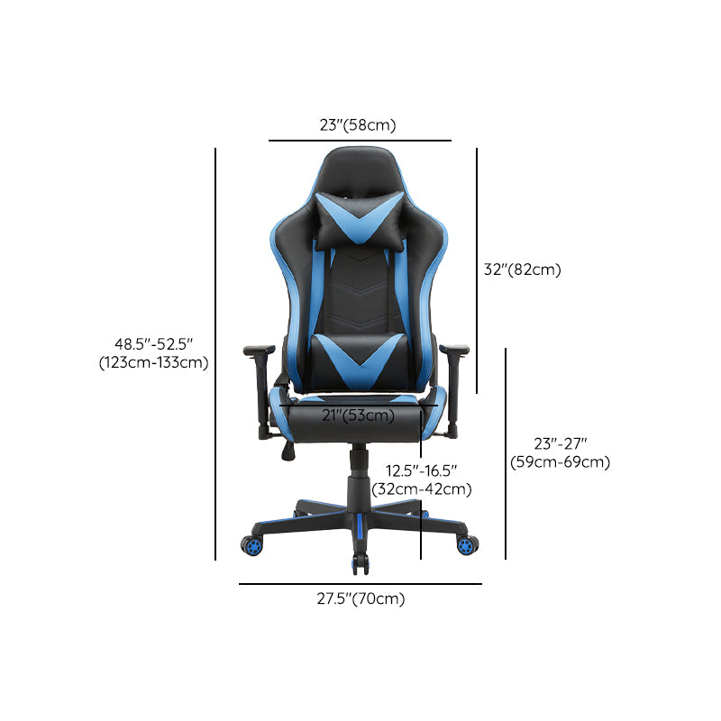 Modern Office Chair Adjustable Seat Height Pillow Included Desk Chair with Wheels